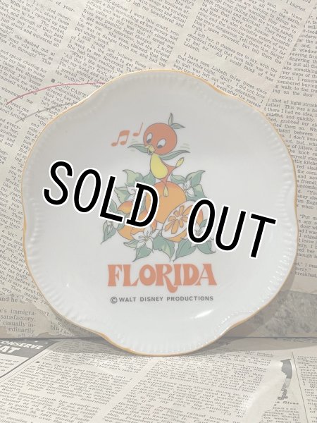 画像1: Florida Orange Bird/Ceramic Plate(70s) DI-187 (1)