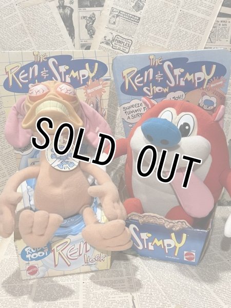 画像1: Ren&Stimpy/Squeeze Plush set(90s/with box) NC-016 (1)